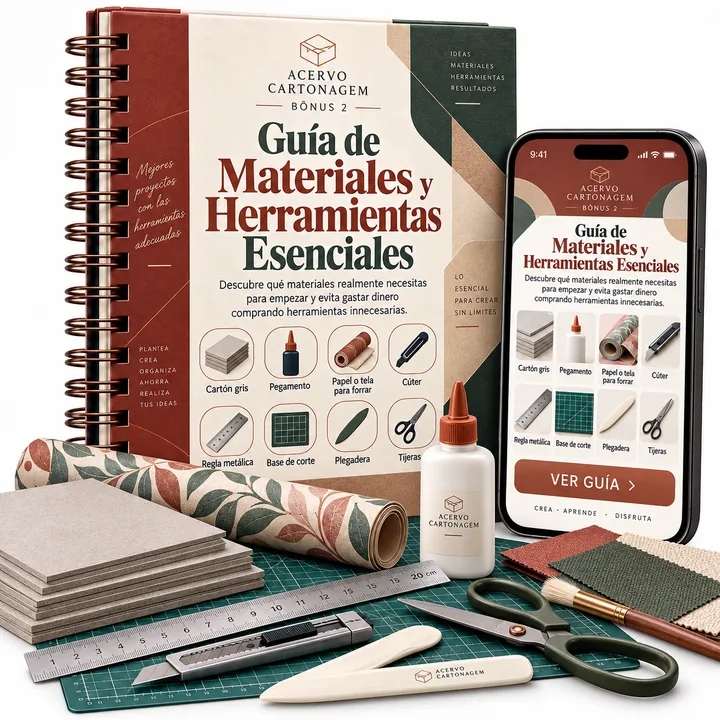 Mockup de Guía de materiales y herramientas